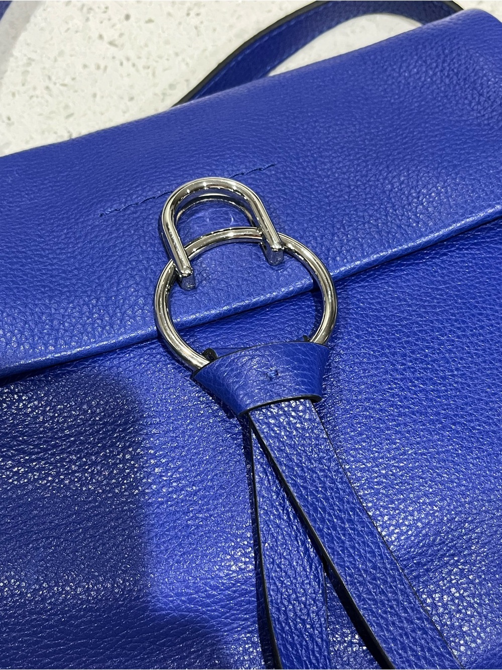 Vince Camuto Women's Leather Admiral Blue Crossbody Handbag Size Medium Purse - Picture 2 of 9